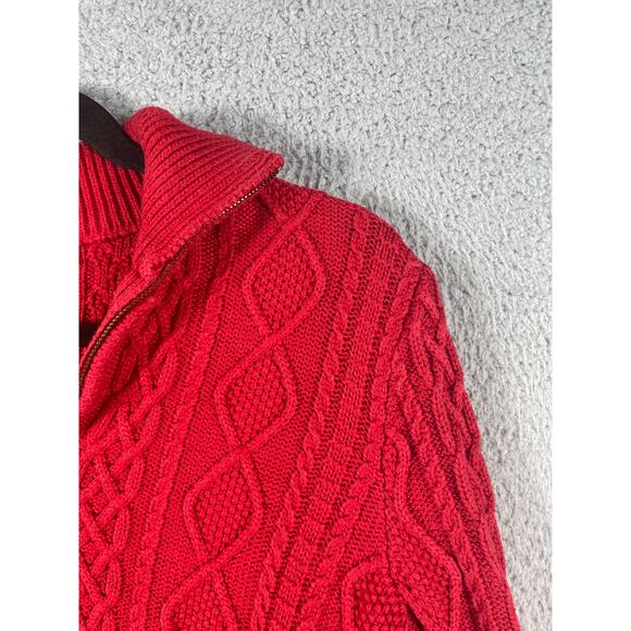 Lauren Ralph Lauren Red 1/4 Zip Sweater Women's Size M - Picture 6 of 10